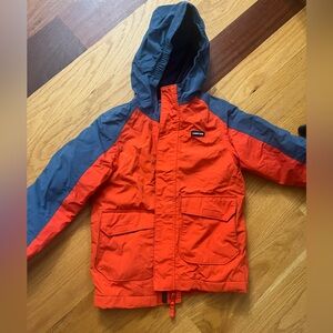 Lands' End Kids Raincoat in Orange and Blue
